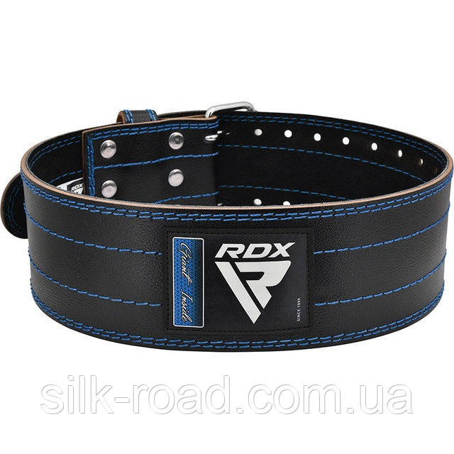Пояс для пауерліфтингу RDX RD1 шкіряний Blue L