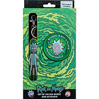 Набір бейджів на липучці та підвіска Kite Rick and Morty RM24-3010, 2 шт.
