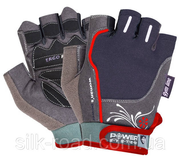 Рукавички для фітнесу Power System PS-2570 Woman’s Power жіночі Black/Red M