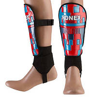 Щитки футбольні з захистом щиколотки Ronex PRO розміри S-L RX-PRO