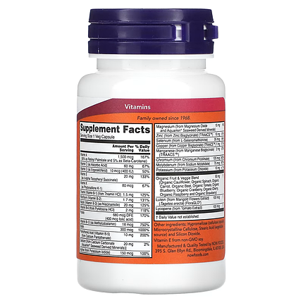 Мультивітаміни NOW Foods Daily Vits 30 VCaps, фото 3