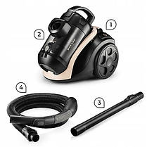 Циклонний пилосос без мішка Mozano Smart Cyclonic 4000W Beige, фото 2