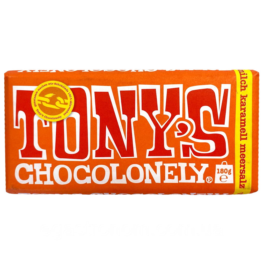 Шоколад молочний з карамеллю Тоніс Tonys karamell 180g 15шт/ящ (Код: 00-00016543)