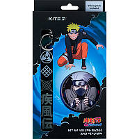 Набір бейджів на липучці та підвіска Kite Naruto NR24-3010-1, 2 шт.