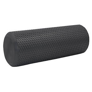 Масажний валик ролик для йоги та фітнесу Dobetters Roller 45 см Black