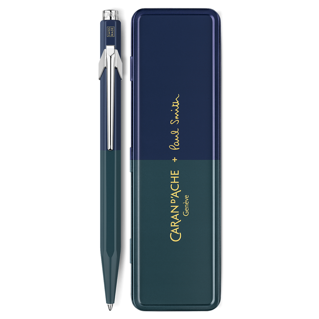 Ручка Caran d'Ache 849 Paul Smith Racing Green & Navy Blue + пенал NM0849.340 (7630002353229)