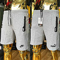 Чоловічі брендові трикотажні спортивні шорти Pm, чоловічі повсякденні сірі. Чоловічі шорти