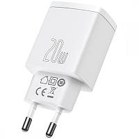 МЗП Baseus Compact Quick Charger 20W QC+PD (1USB-A/1C) (CCXJ-B) White