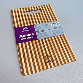 Дошка кухонна Vincent прямокутна бамбук 28 х 18 х 0,8 см 2101-28 VC