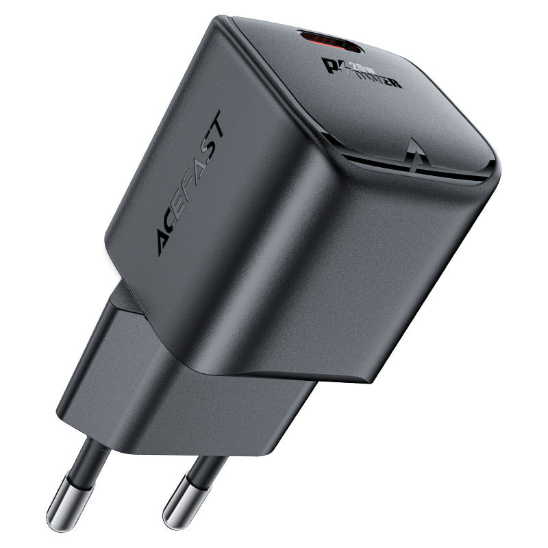 Блок заряджання Acefast A73 mini PD20W GaN USB-C, Black, фото 1