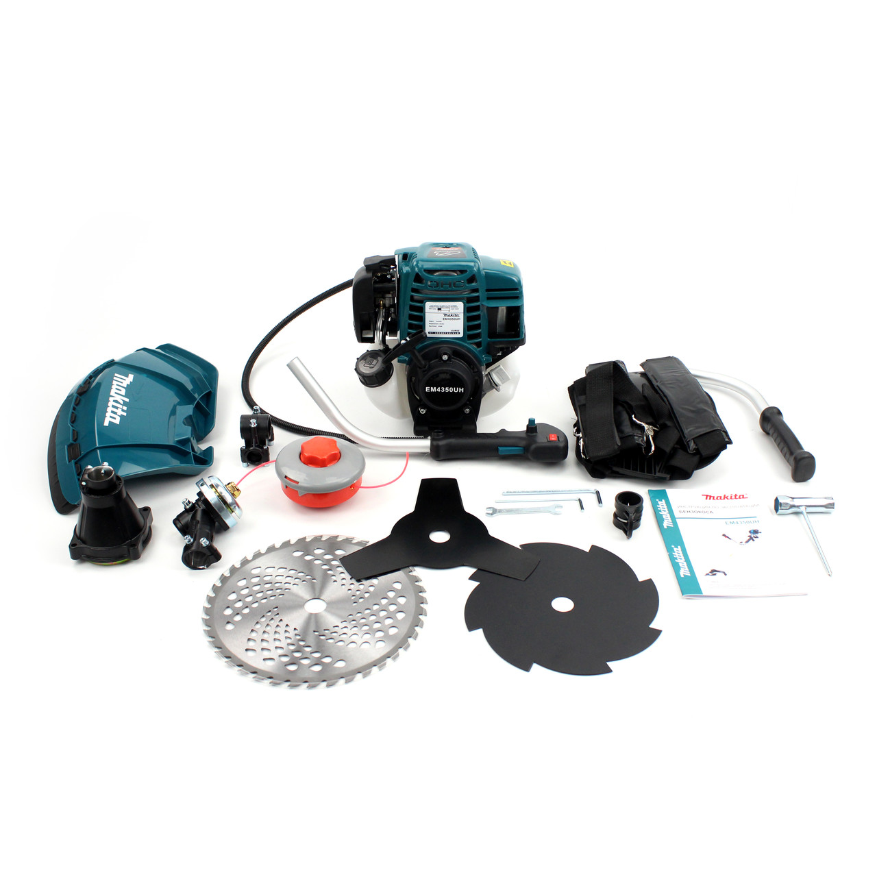Мотокоса Makita EM4350UH (3.5 кВт, 4х тактний) Комплектація "Стандарт". Бензокоса Макіта