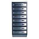 Ящик поштовий багатосекційний ЯП08A (антрацит-нержавійка), фото 2