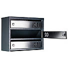 Ящик поштовий багатосекційний ЯП08B (антрацит-нержавійка), фото 3