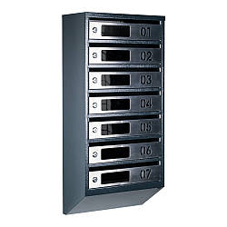 Ящик поштовий багатосекційний ЯП08D (антрацит-нержавійка)