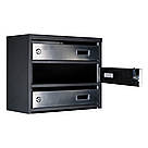 Ящик поштовий багатосекційний ЯП07A (чорний-нержавійка), фото 3