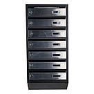 Ящик поштовий багатосекційний ЯП07A (чорний-нержавійка), фото 2