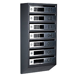 Ящик поштовий багатосекційний ЯП07D (чорний-нержавійка)