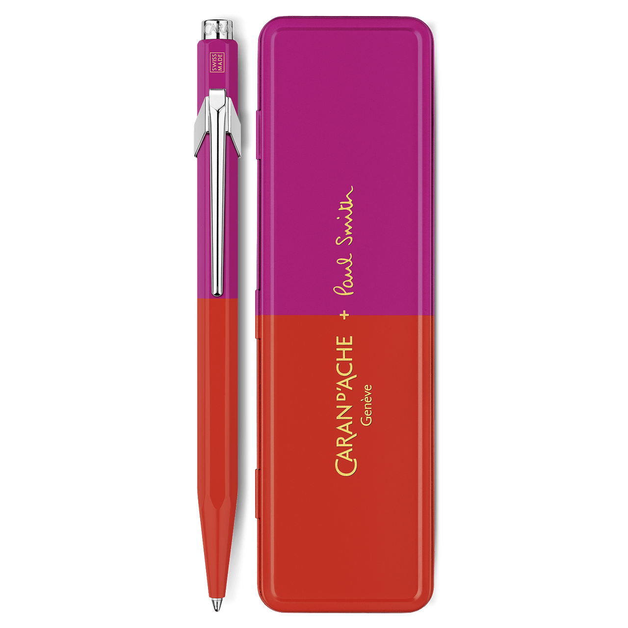 Ручка Caran d'Ache 849 Paul Smith Warm Red & Melrose Pink + пенал NM0849.337 (7630002353137)