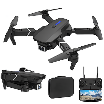 Складаний квадрокоптер з камерою 4К в кейсі, DRONE Е88 + Пульт управління / Дитячий дрон для відеозйомки