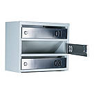 Ящик поштовий багатосекційний ЯП05B (сірий-нержавійка), фото 3