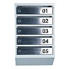 Ящик поштовий багатосекційний ЯП05B (сірий-нержавійка), фото 2