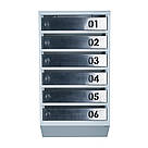 Ящик поштовий багатосекційний ЯП06B (сірий-нержавійка), фото 2