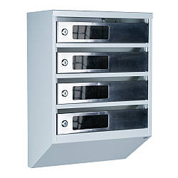 Ящик поштовий багатосекційний ЯП04C (сірий-нержавійка)