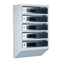 Ящик поштовий багатосекційний ЯП05C (сірий-нержавійка)