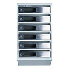 Ящик поштовий багатосекційний ЯП06C (сірий-нержавійка), фото 2