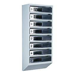 Ящик поштовий багатосекційний ЯП08C (сірий-нержавійка)