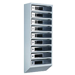 Ящик поштовий багатосекційний ЯП09C (сірий-нержавійка)