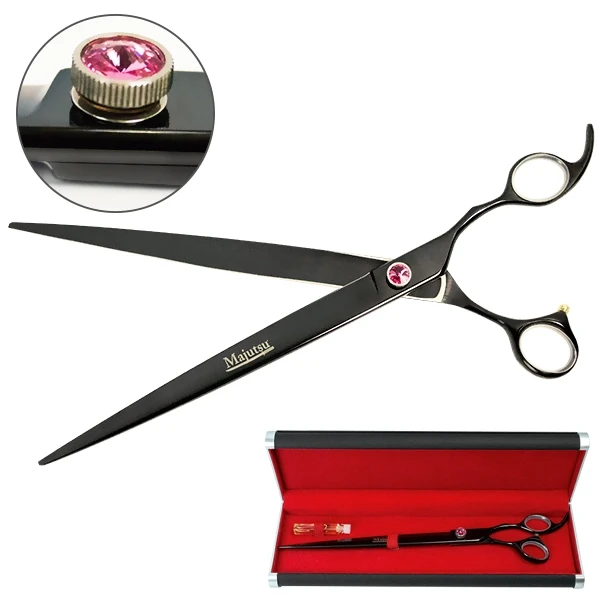 Прямі ножиці Davis Majutsu Titanium Straight для стрижки шерсті собак та кішок 10'