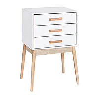 Тумба приліжкова Chomik AVESTA на три ящики у скандинавському стилі