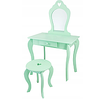 Дитячий туалетний столик Chomik ELSA з дзеркалом + стілець бірюзовий