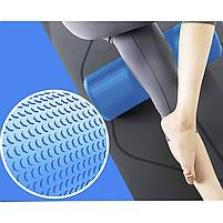 Масажний валик для фітнесу Dobetters Roller 45 см Blue ролик для йоги шт., фото 2