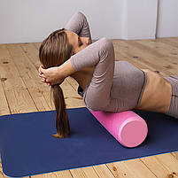 Масажний валик для йоги та фітнесу Dobetters Roller 45 см Pink 1 шт., фото 2