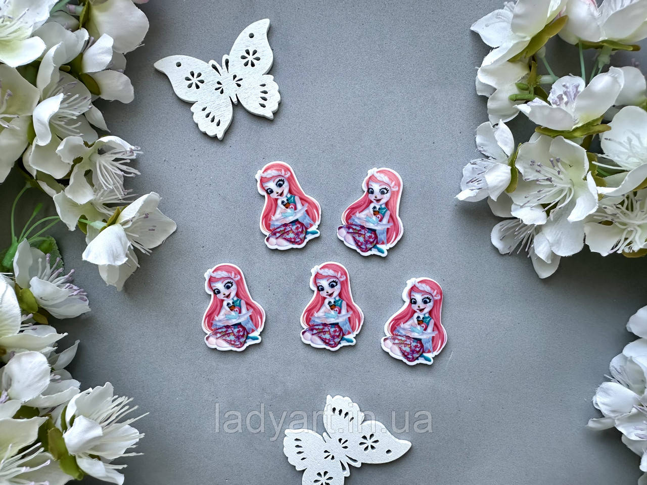 Кабошон "Кукла Enchantimals Гусочка" 3,5 см, 20 шт./пач. гуртом, фото 1