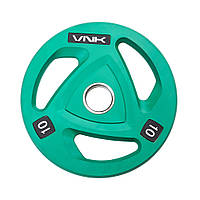Диск для олімпійської штанги VNK PRO 10 кг 1 шт млинець професійний металевий 51 мм