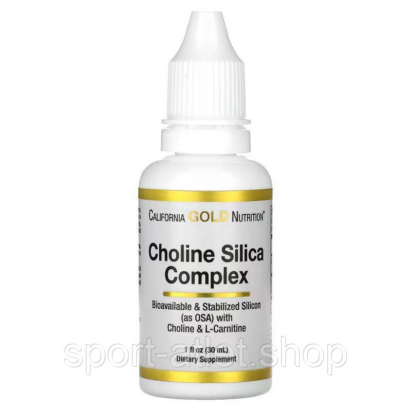 Вітаміни та мінерали California Gold Nutrition Choline Silica Complex, 30 мл