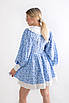 Плаття міні з принтом та комірцем блакитне 83386 (2000000131849), фото 3
