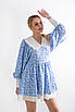 Плаття міні з принтом та комірцем блакитне 83386 (2000000131849), фото 4
