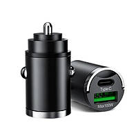 Автомобільний зарядний пристрій для телефону Olaf 100 Вт швидка зарядка USB, Type-C