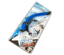 Трубка для плавання дихальна трубка для снорклінгу Aqua Speed Comet Blue синя, фото 5