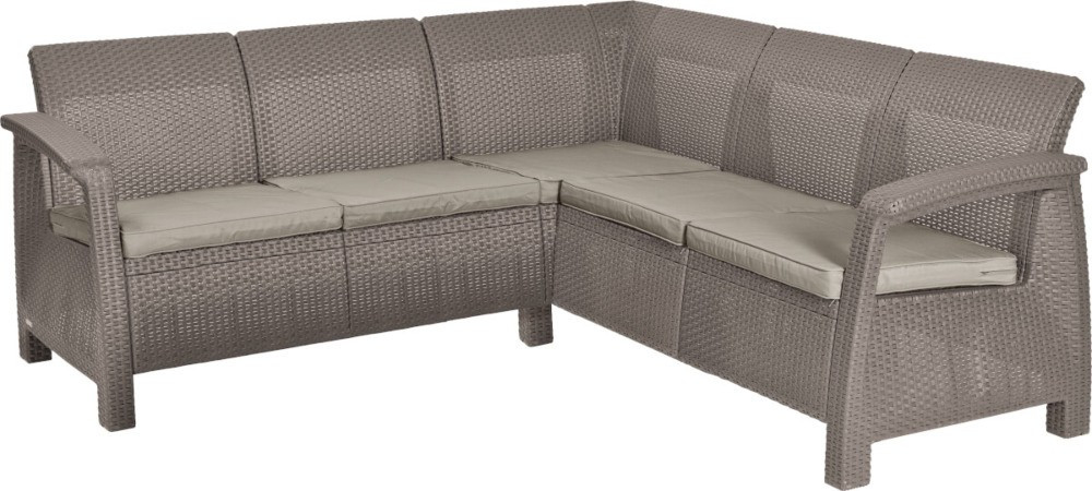 Садовий кутовий диван Corfu Relax Keter капучино Corfu Relax Keter капучино