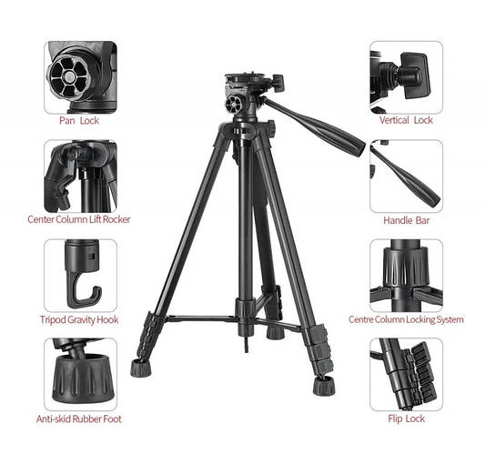 Штатив трипод с пультом профессиональный для камеры и телефона Tripod ...