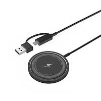 Бездротовий зарядний пристрій 15W Wireless Charger Fast Charging чорний
