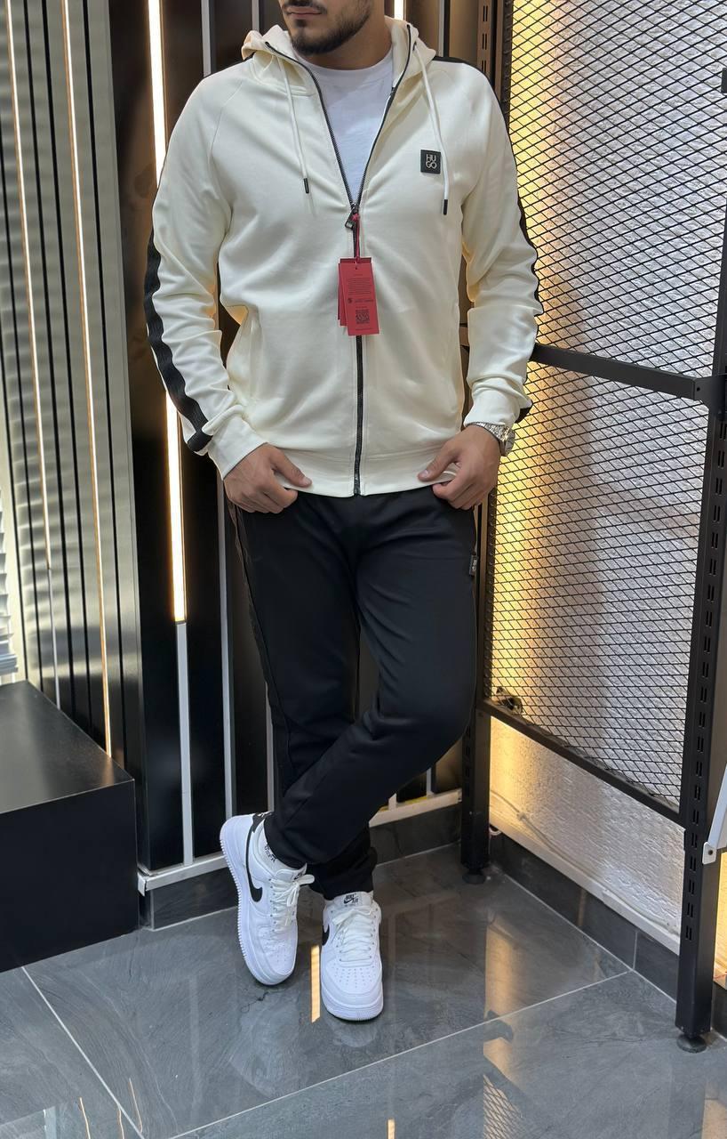 Чоловічий спортивний костюм HUGO BOSS D12135 чорно-білий S, M, XXL, фото 1