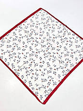 Шовкова хустка Floral 70*70 см білий, фото 4