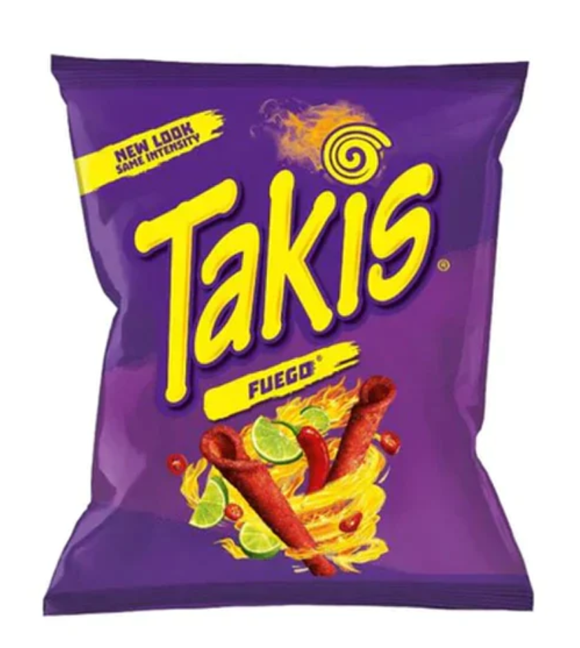 Чіпси Takis Fuego зі смаком гострого чилі перцю і лайма 92,3 г, фото 1