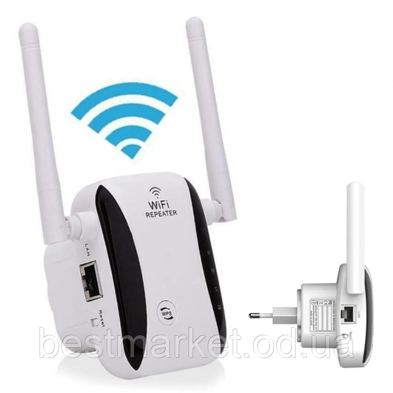 Підсилювач Wi-Fi сигналу LV-WR29/Ріпітер Wi-Fi з вилкою для розетки/Вайфай підсилювач